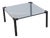 Glass and Metal Coffee Table, 1980 For Sale