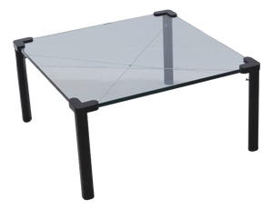 Glass and Metal Coffee Table, 1980