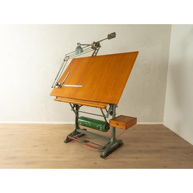 Brown Vintage German Drafting Table from Nestler, 1950s For Sale - Image 8 of 18