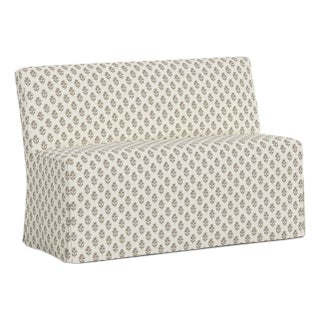 Slipcover for Stoffer Home x Cloth & Company for Lindy Dining Banquette in Francie Floral Mauve For Sale