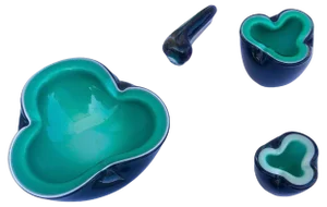 Murano Glass Smoking Set from Barovier & Toso, 1960s, Set of 4