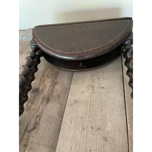 Tan Small Vintage Side Table, 1980s For Sale - Image 8 of 9