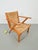 1940s Dutch Modernist Brutalist Wooden Armchair with Rush Seat, 1940s For Sale - Image 5 of 12