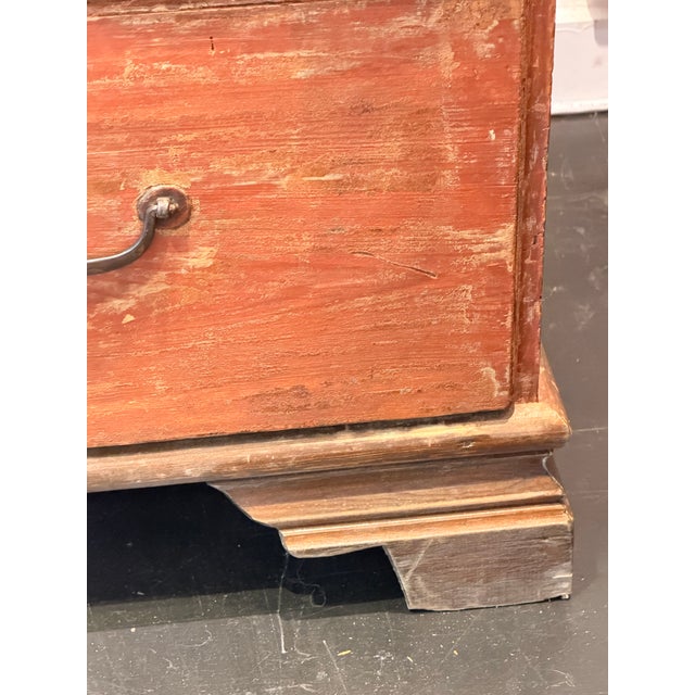 Late 19th Century Large Pine Chest of Drawers With Orignal Paint For Sale - Image 9 of 10