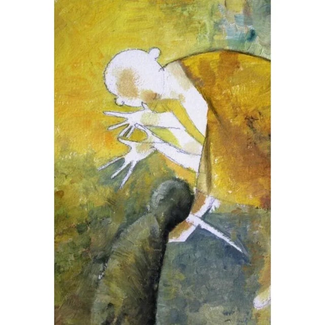 Victor Karnauh, A Conversation, Oil on Canvas, 1990s For Sale - Image 4 of 7