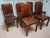 Brown Antique Dutch Art Deco Leather Dining Chairs, 1920s, Set of 6 For Sale - Image 8 of 18