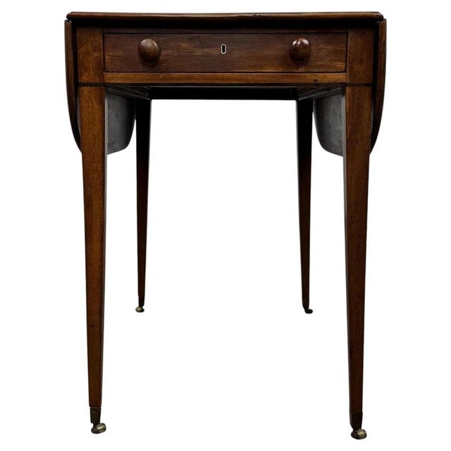 Brown Antique Georgian Style Mahogany Pembroke Table, 1800s For Sale - Image 8 of 14