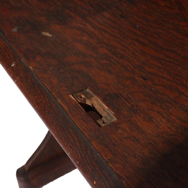 Brown Antique Rj Horner Oak Ladies Roll Top Desk C1910 For Sale - Image 8 of 18