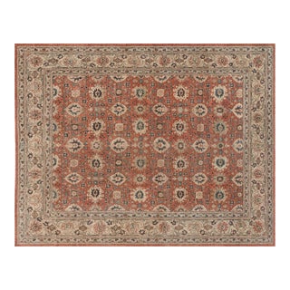 Authentic Persian Tabriz Red Handmade Wool Carpet For Sale