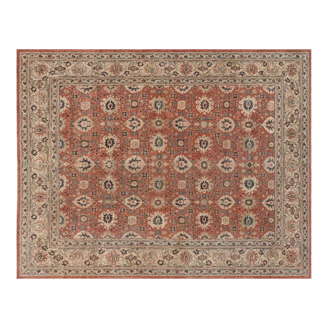 Authentic Persian Tabriz Red Handmade Wool Carpet For Sale