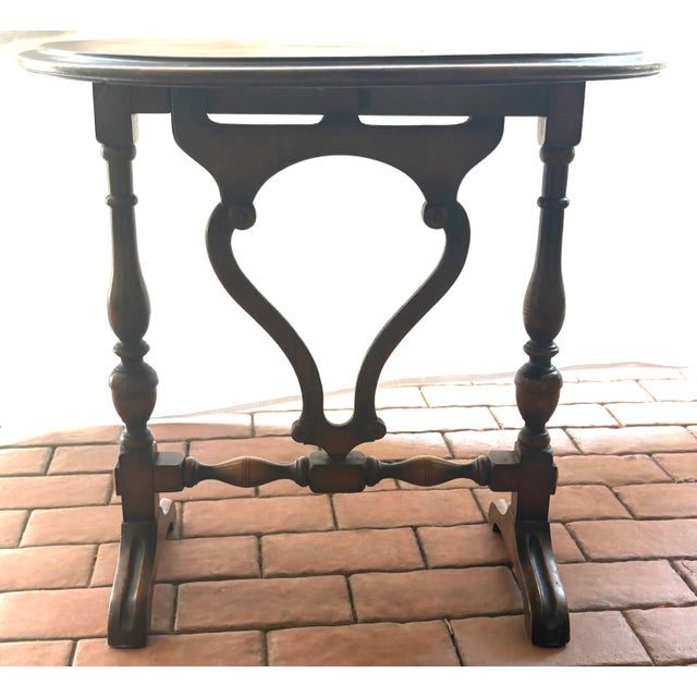 English Cozy Floral Tilt-Top Tea Table For Sale - Image 3 of 9