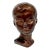 1970s Brown Glazed Ceramic Bust of a Boy For Sale