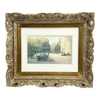 Vintage Jackson Square Watercolor Painting – French Quarter New Orleans Art For Sale