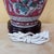 Late 20th Century Chinese Chinoiserie Porcelain Table Lamp With Floral Motif & Silk Shade — 28" For Sale - Image 13 of 18