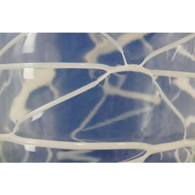 Murano Glass Vase in White Glass Paste Lattice, 1940s For Sale - Image 11 of 18