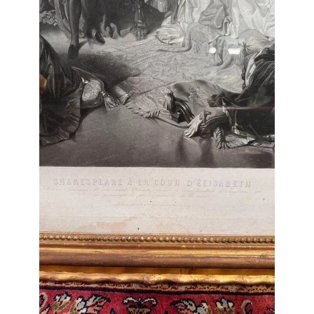 Pierre Cottin & Eduard Ender, Shakespeare at the Court of Elizabeth I, 1800s, Print For Sale - Image 5 of 10