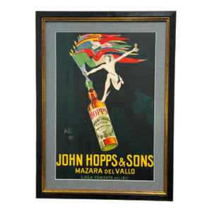 Mario Bazzi for John Hopps & Sons Marsala Wine Framed Poster, Late 20th Century