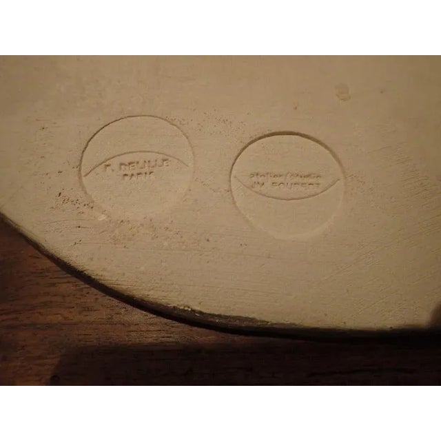 Glazed Ceramic Plate with Woman & Birds by Corneille, 1998 For Sale - Image 6 of 9