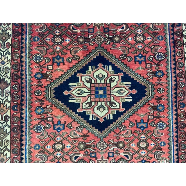 Middle Eastern Hand-Knotted Hosseinabad Rug For Sale - Image 6 of 8