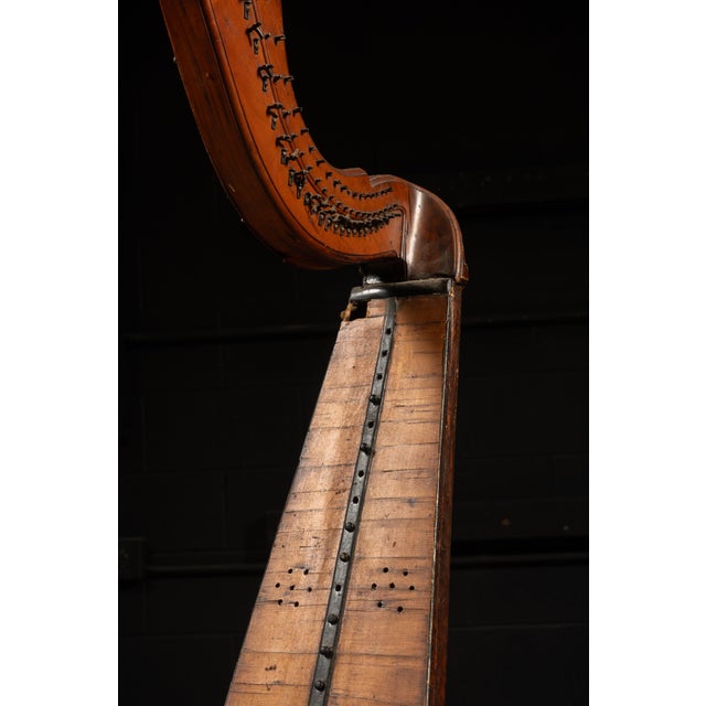 Brown Late 18th Century Cousineau Workshop French Pedal Harp For Sale - Image 8 of 9
