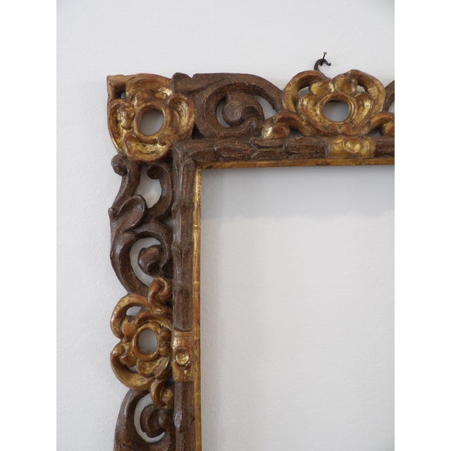 Gilded and Bronzed Wooden Frame, Central Italy, 1600s For Sale - Image 9 of 18