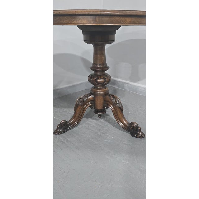 Victorian Walnut Swivel Library Table, 1850s For Sale - Image 3 of 12