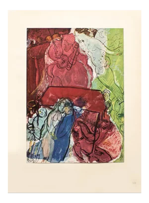1947 After Marc Chagall "Wedding", First Edition Period Parisian Lithograph