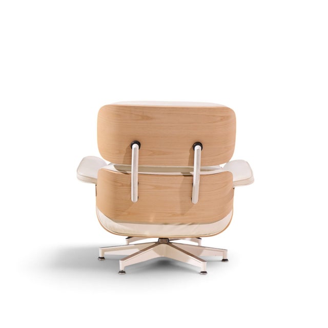 Charles and Ray Eames for Herman Miller Mid Century White Oak Eames Lounge Chair and Ottoman For Sale In Chicago - Image 6 of 10