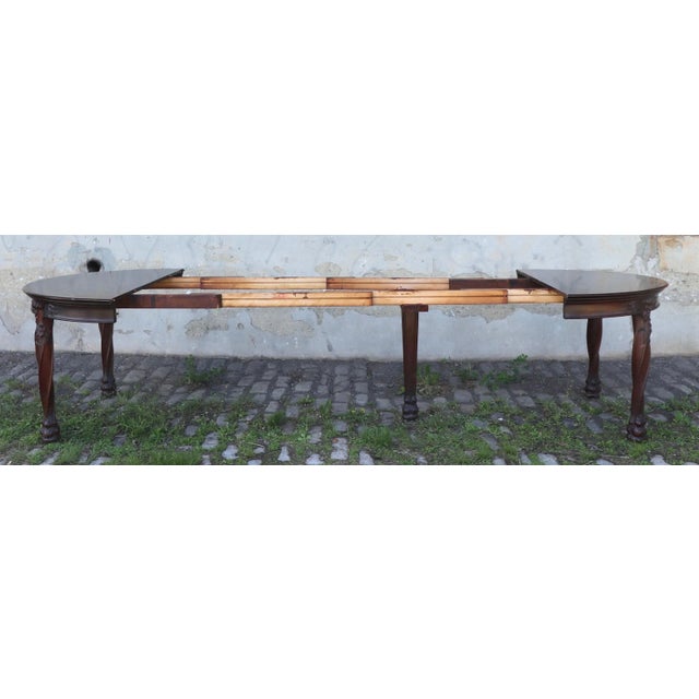 Art Nouveau Art Nouveau Round Banquet Dining Table After Majorelle For Sale - Image 3 of 13