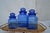 Glass Mid 20th Century Takahashi Hand Blown Cobalt Blue Glass Apothecary Jars With Lids- Set of 3 For Sale - Image 7 of 11