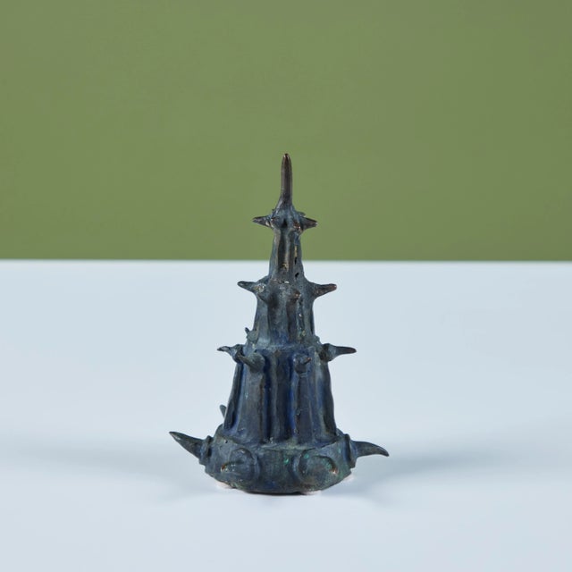 Cast Bronze Poseidons Tower Statuette by J. Dale M'Hall For Sale In Los Angeles - Image 6 of 7