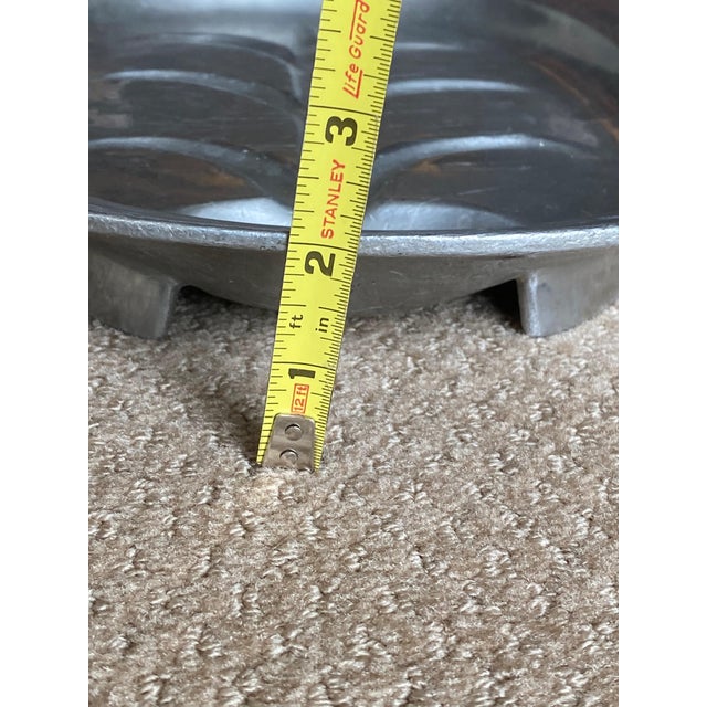 Silver Vintage Wilton Armetale Meat Serving Tray Platter, Matte Finish, Tree and Well Circa 1970's For Sale - Image 8 of 12