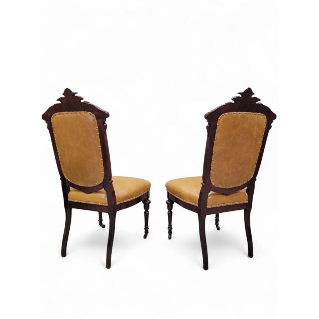 Traditional Antique French Regency Style Rosewood Parlor Set Newly Reupholstered - 4 For Sale - Image 3 of 6