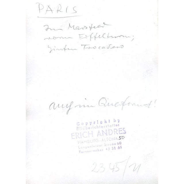 Eiffel Tower, Paris, 1955 For Sale - Image 4 of 5