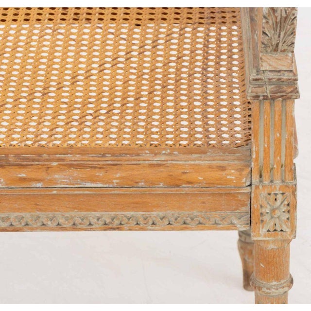 Louis XVI Style Walnut Armchairs, 19th C., Pair For Sale - Image 4 of 7