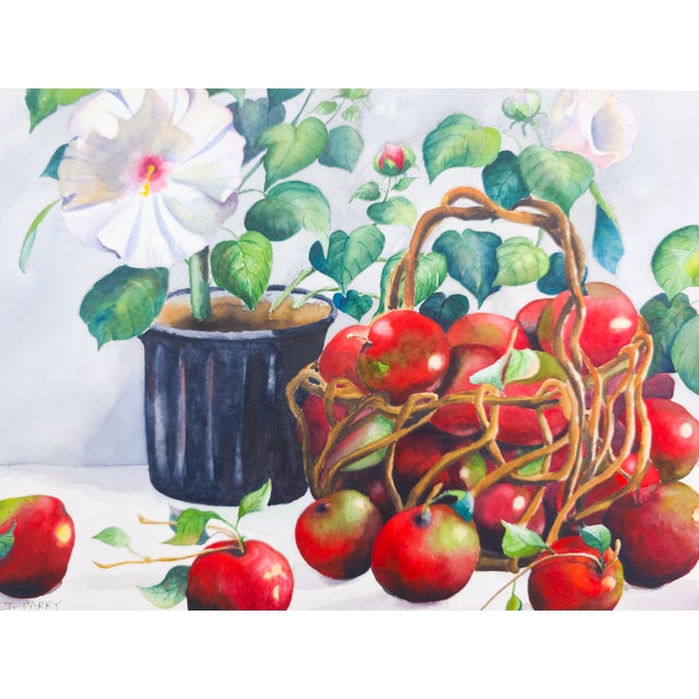 Why This Work Matters A richly layered celebration of growth and harvest, this still life transforms apples, vines, and a...