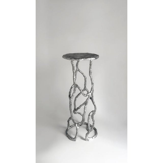 Route Table 01.02 in Cast Aluminium by Sofia Karnukaeva. Dimensions: Ø 32 x H 75 cm. Materials: Cast aluminium with a...