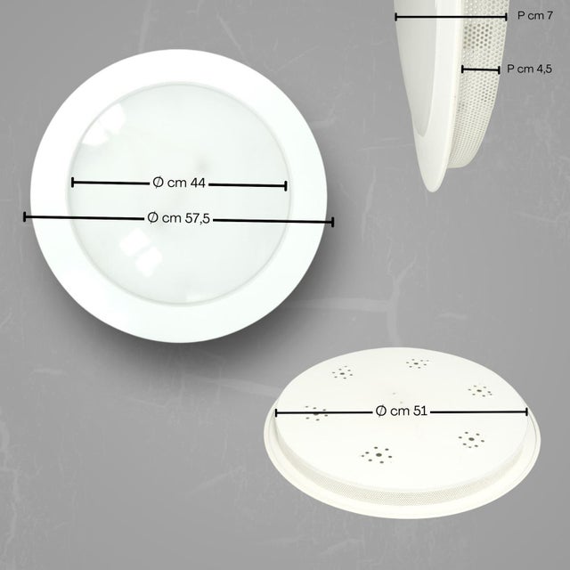 Vintage Design White Metal Wall Lamp, 1970s For Sale - Image 9 of 18