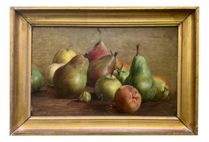 Still Life with Pears, Late 19th Century, Oil Painting