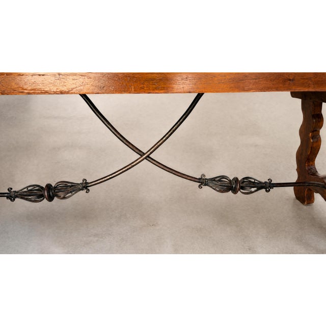 19th Century Spanish Trestle Dining Table For Sale In Charleston - Image 6 of 8