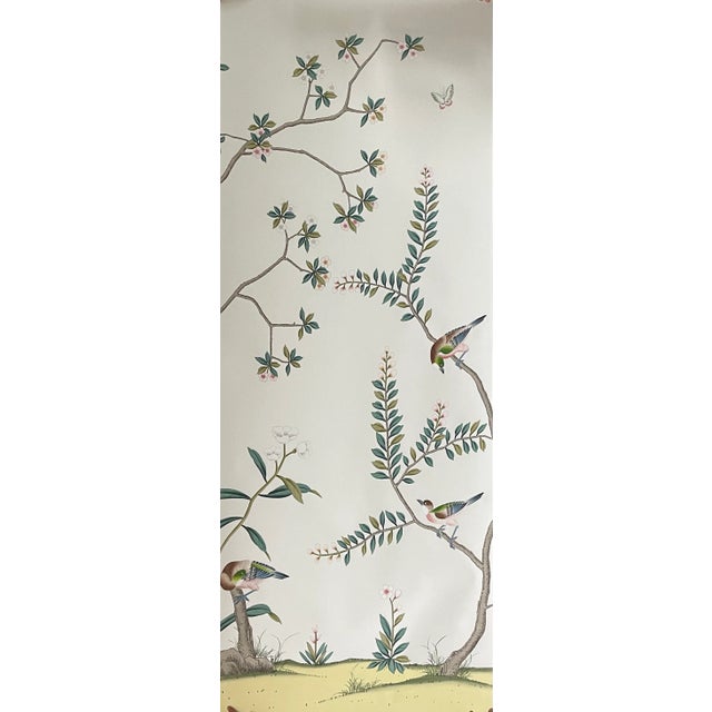 Not Yet Made - Made To Order Chinoiserie Floral Hand Painted Wallpaper Mural Panel - 6 Panels For Sale - Image 5 of 7