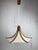 Teak and Linen Umbrella Pendant Hanging Lamp attributed to Domus, 1970s For Sale - Image 14 of 14