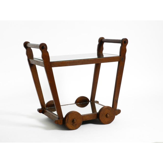 Mid-Century Modern Tea Trolley in Oak, 1930s For Sale - Image 3 of 18