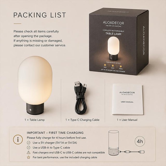 Metal Aloadecor Modern Opal Glass Cordless Rechargeable Table Lamp Unique/Statement Dimmable Led Bedside Lamp For Sale - Image 7 of 12