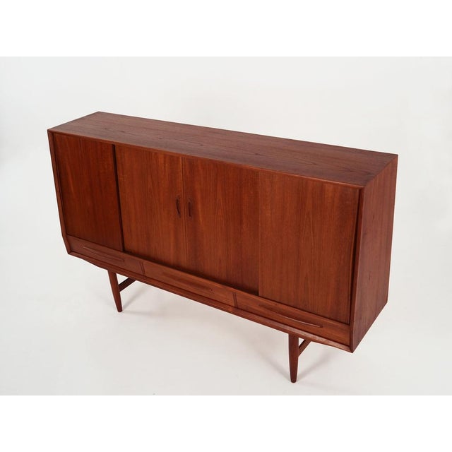 Brown Danish Teak Highboard, 1970s For Sale - Image 8 of 18