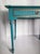 Elegant small walnut desk repainted in teal with a professional satin lacquer that is shock and stain resistant. The...