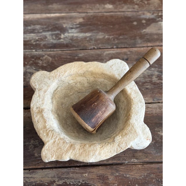 19th Century Antique French Marble Mortar & Pestle For Sale - Image 5 of 5