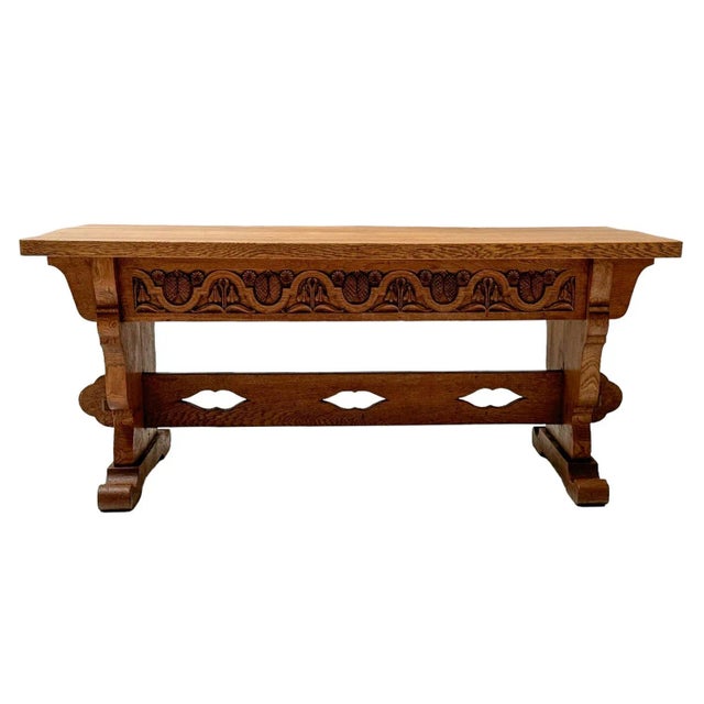 Brutalist Oak Rustic Coffee Table by Anton Fortuin, 1944 For Sale - Image 4 of 10