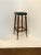 Black Leather Mayan Bar Stool For Sale - Image 4 of 4