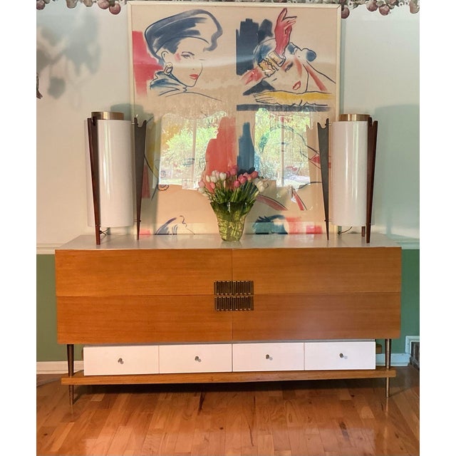 Italian Mid Century Modern Bedroom Dresser Chest 6 Drawer, Circa 1950s For Sale - Image 12 of 12